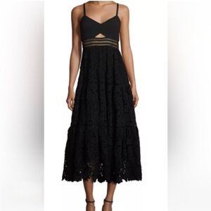 Rebecca Taylor Pique Lace Midi Dress